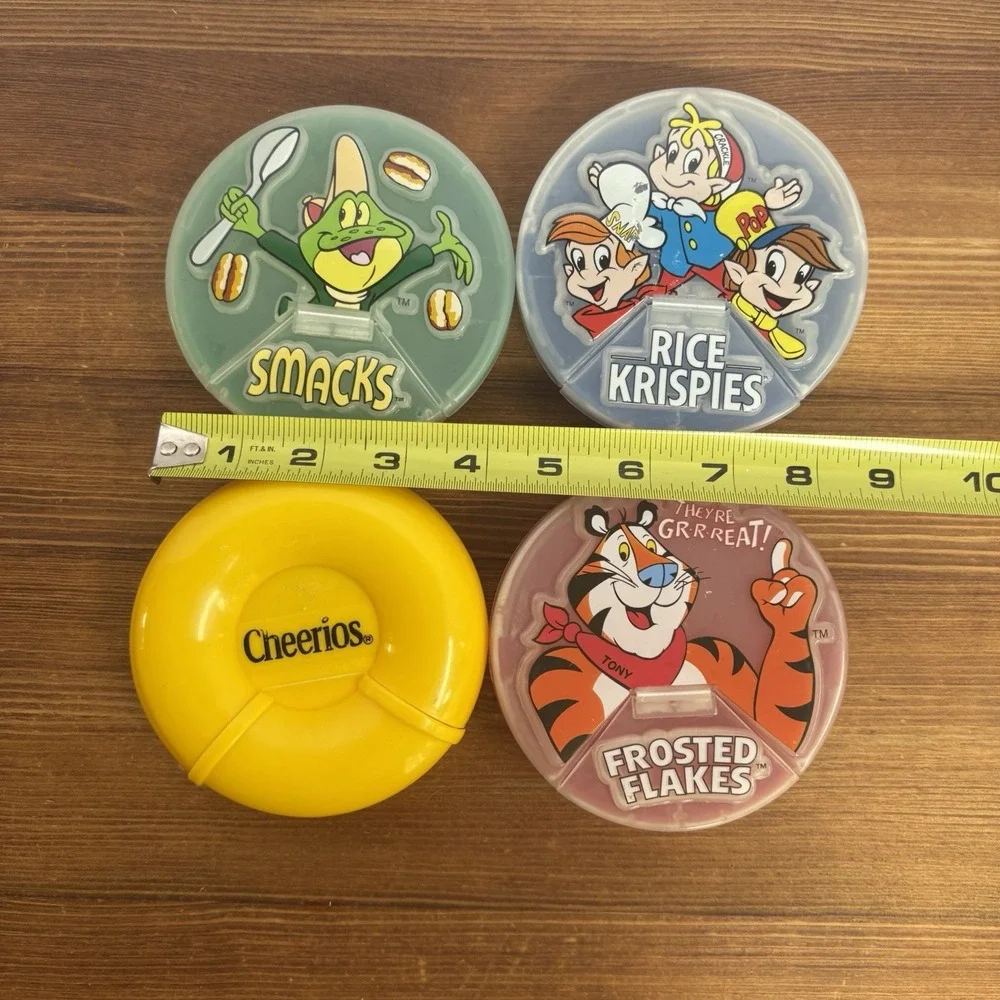 Vintage Kellogg's Cereal Bowl Set Lot of 4 Smacks Cheerios Rice Krispies Tony
